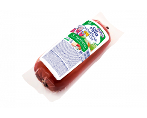 СЫРБУРГЕР Плавленый сыр колбасный копченый с грибами, 400 г